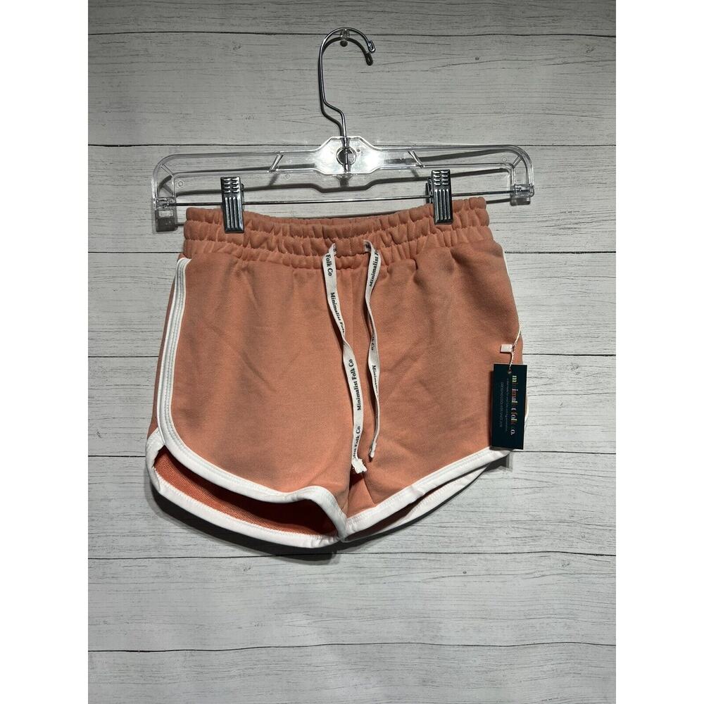 Minimalist Folk Peach Track Shorts NWT Girls 10